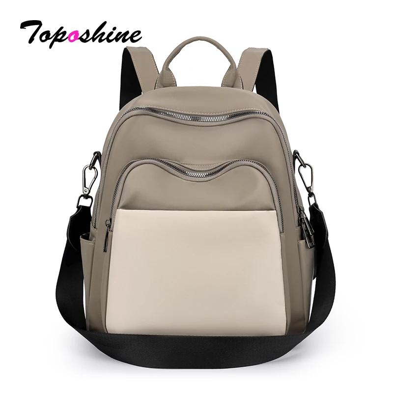 

Toposhine Versatile Women Nylon Backpack New Purse Waterproof Convertible Strap Casual Daypack for Travel and Daily Shoulder Bag