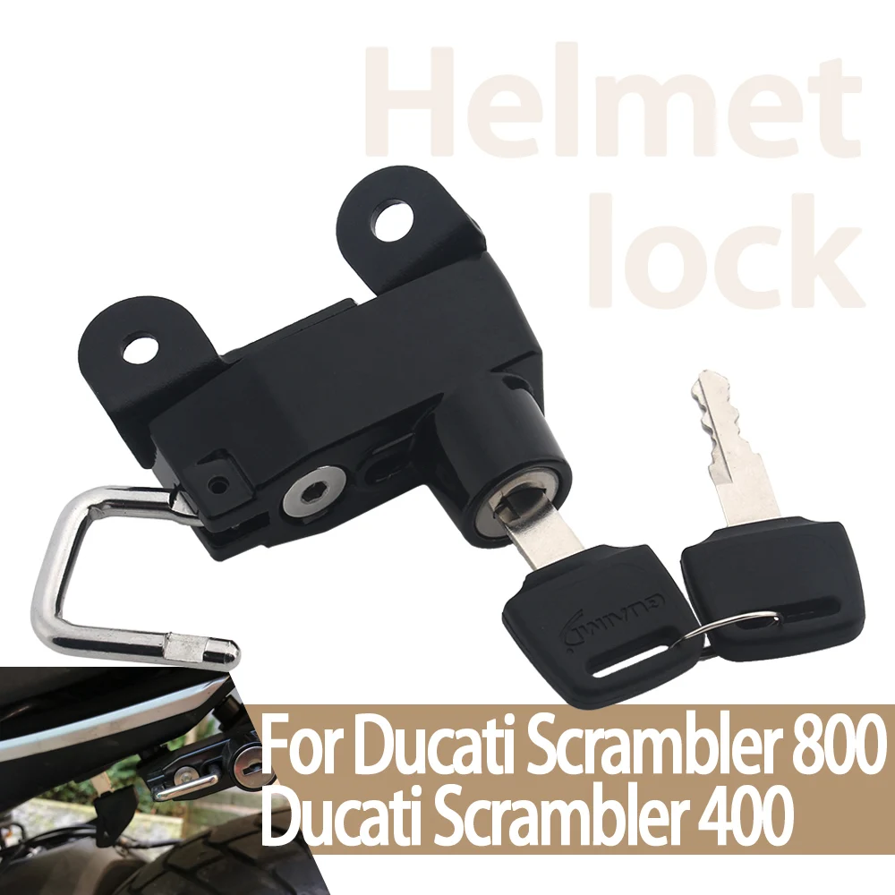 

Подходит для Ducati Scrambler 400 Scrambler 800, комплект замков для мотоциклетного шлема, противоугонный замок для шлемов, нержавеющий прочный алюминий