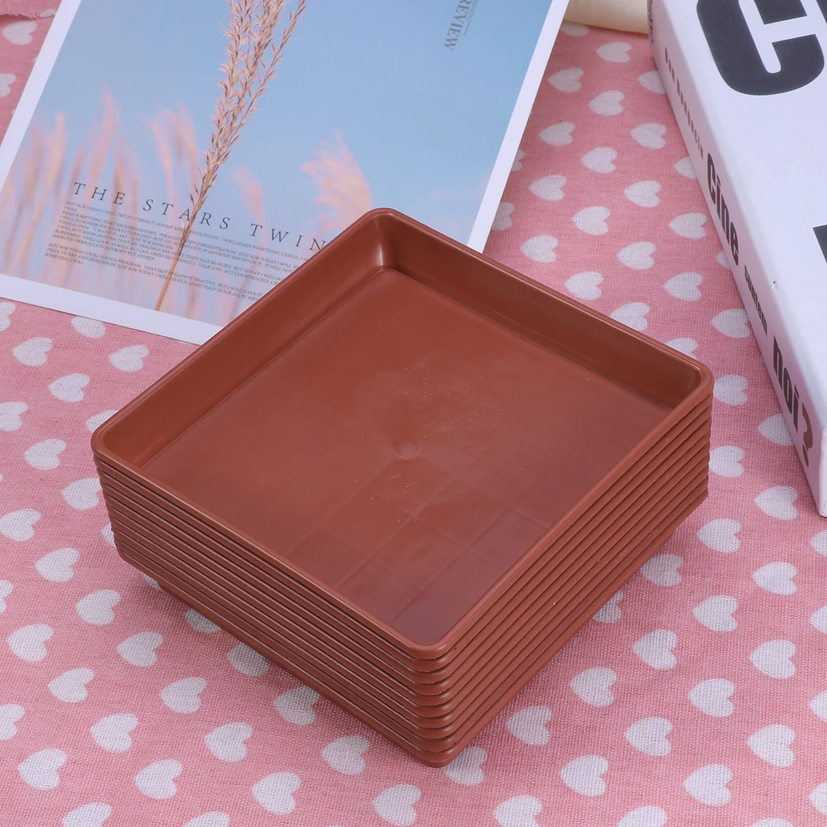 

Potting Plastic Chassis Planter Trays for Indoor Plants Garden Planters Outdoor Red