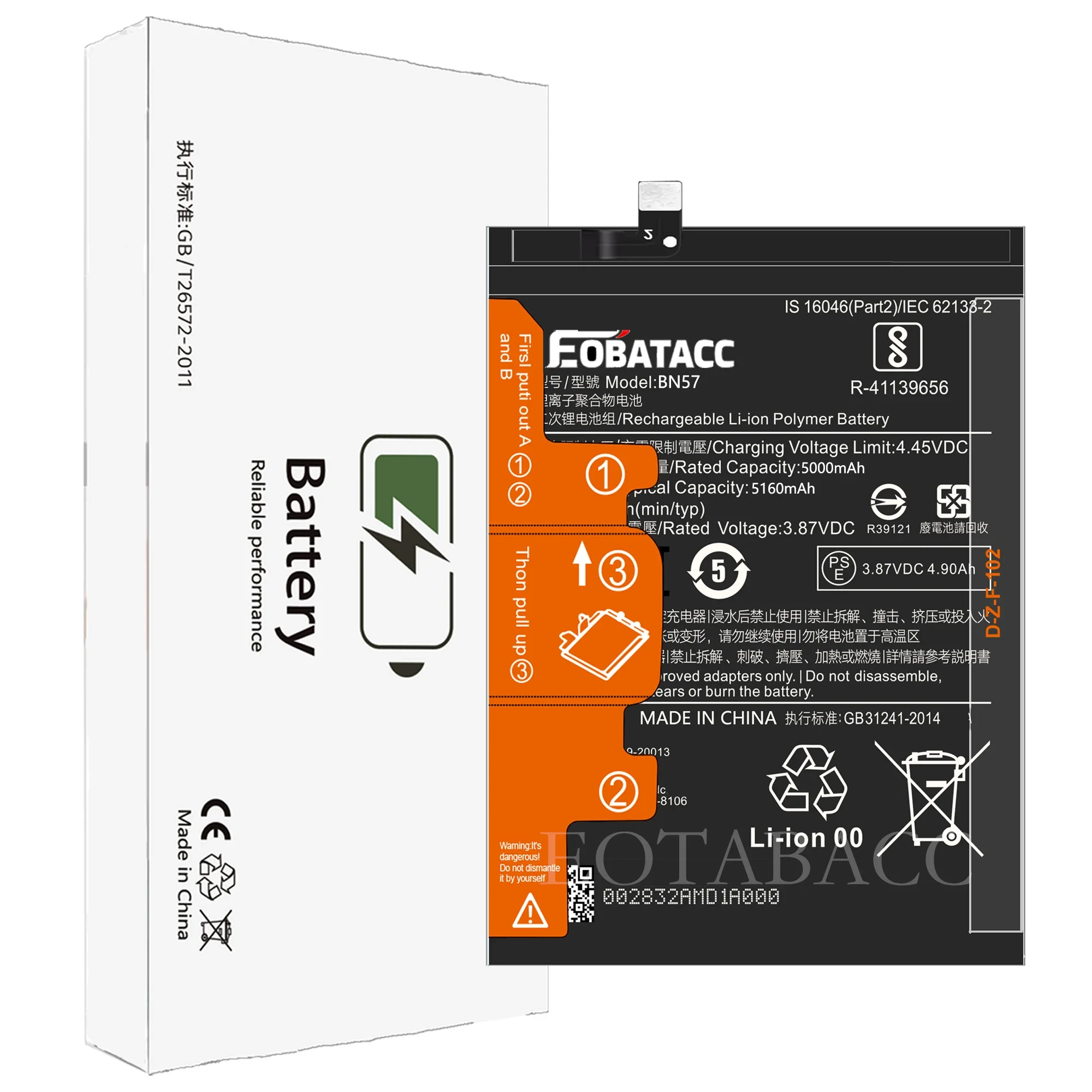 EOTABACC 100% New Original Battery BN57 For XIAOMI POCO X3 NFC/POCO X3 PRO Phone Battery +Tools