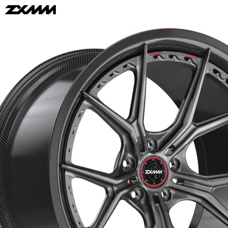 ZXMM  forged carbon fiber wheel 2-piece 5x114.3 5x110 5x13018 19 20 21 22 23 24 26 inch rims for BMW Rolls-Royce mercedes rims