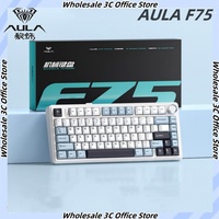 AULA F75 Mechanical Gamer Keyboard 3 Mode 2.4G/USB/Bluetooth Hot Swap RGB Backlit Wireless Keyboard 80 Key Gaming Keyboard Gifts