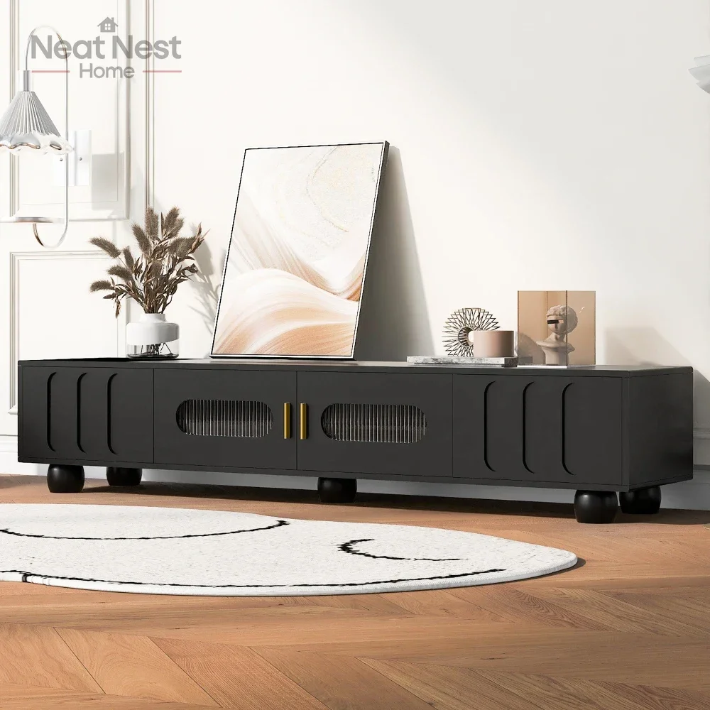 

Современная подставка под телевизор для телевизоров до 80 дюймов, развлекательный центр со стеклянной дверью, шкаф для хранения телевизора для гостиной и спальни