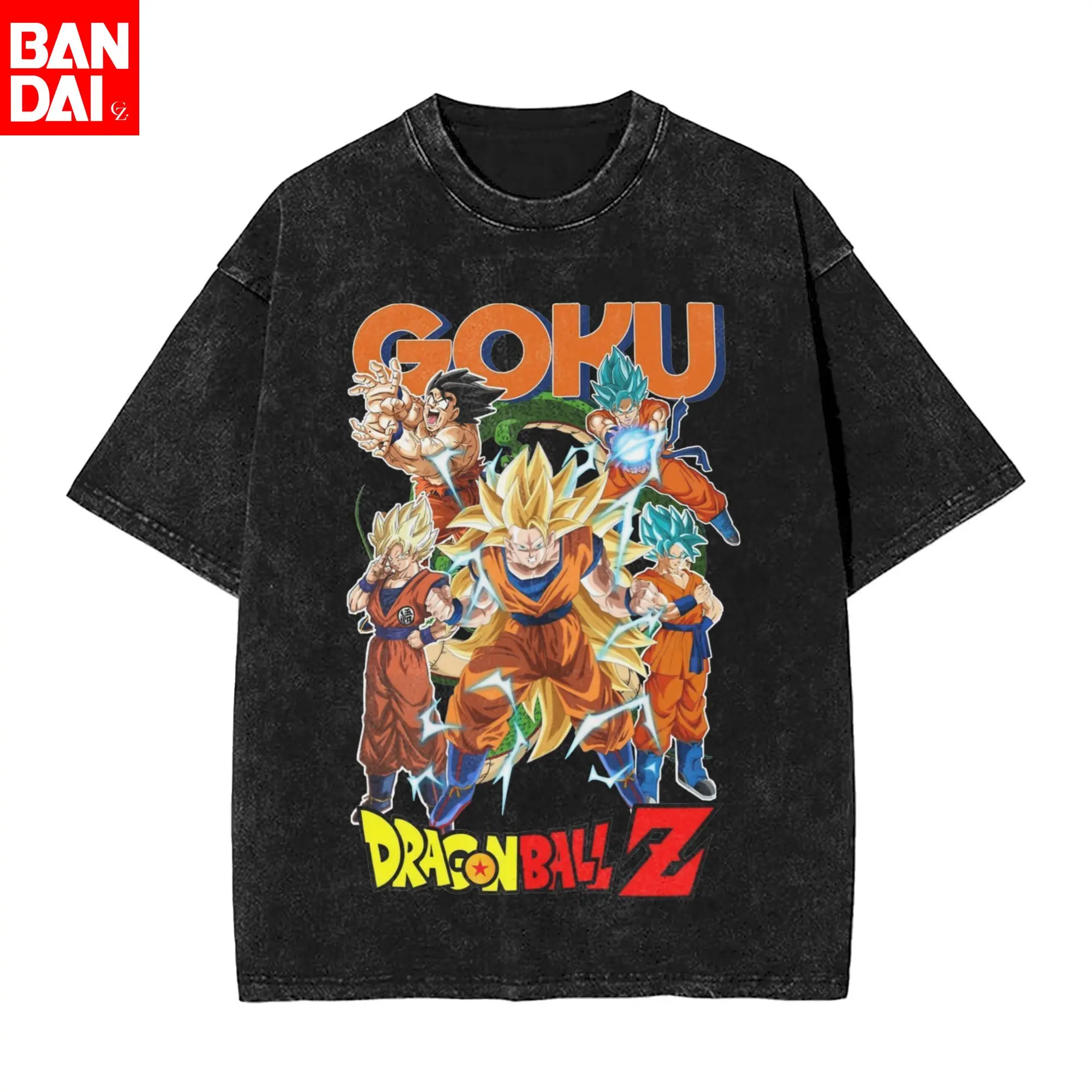 

Dragon Ball Z Son Goku Super Saiyan Blue Vintage Washed Oversized T Shirt 2026 Summer Men Cotton Streetwear Anime Graphic Tee