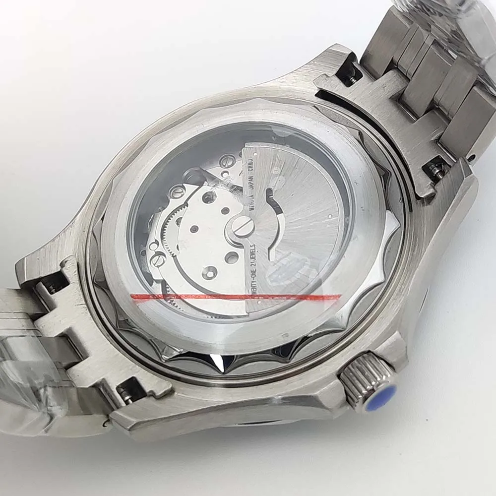 Parnsrpe Automatic Mechanical Watch Men's European and American Business Casual Watch Luxury Silver Luminous Waterproof Watch