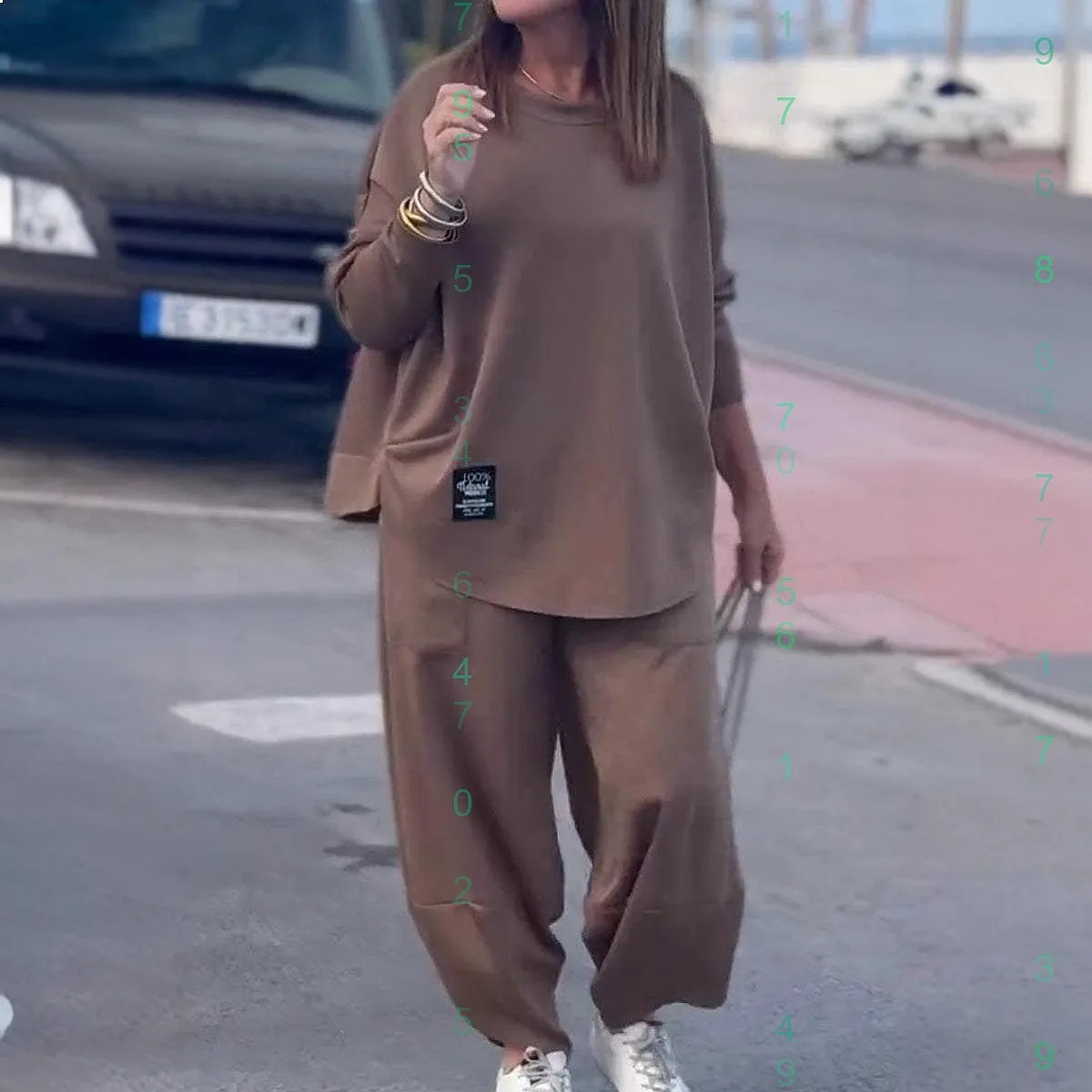 

Cozy Loose Plain Sweatshirt Matching Set, Casual Jumpsuit Overall Playsuit for Women Spring Summer