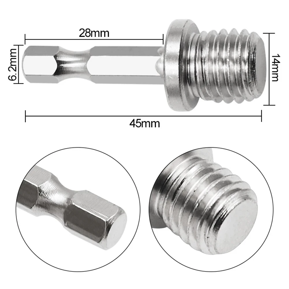 Electric Tool Accessories Polishing Disc Connecting Rod Converter Connecting Rod Hexagonal Electric Drill Conversion Head M14