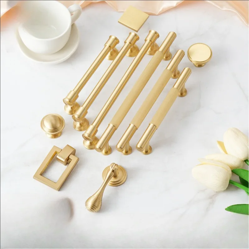 

Solid Brass Cabinet Handle/Minimalist Surface Mount Drawer/Brushed Glazed Baked Paint/Single Hole Kitchen Wardrobe Door Hardware