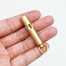 High Quality Brass Whistle Super Loud Emergency Whistle Keychain for Outdoor Camping Survival Life Saving Pet Training