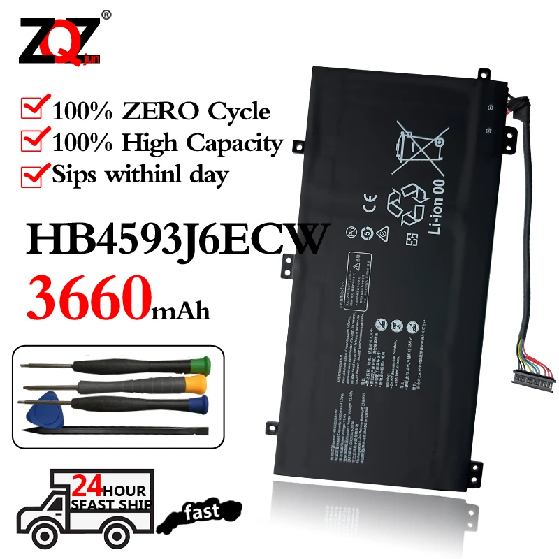 

New HB4593J6ECW Laptop Battery Huawei MateBook 13 2020 WRT-W19 WX9 W29 i7 HN-W19L W19R WRT-W09 W19L Notebook 11.4V 3660mAh
