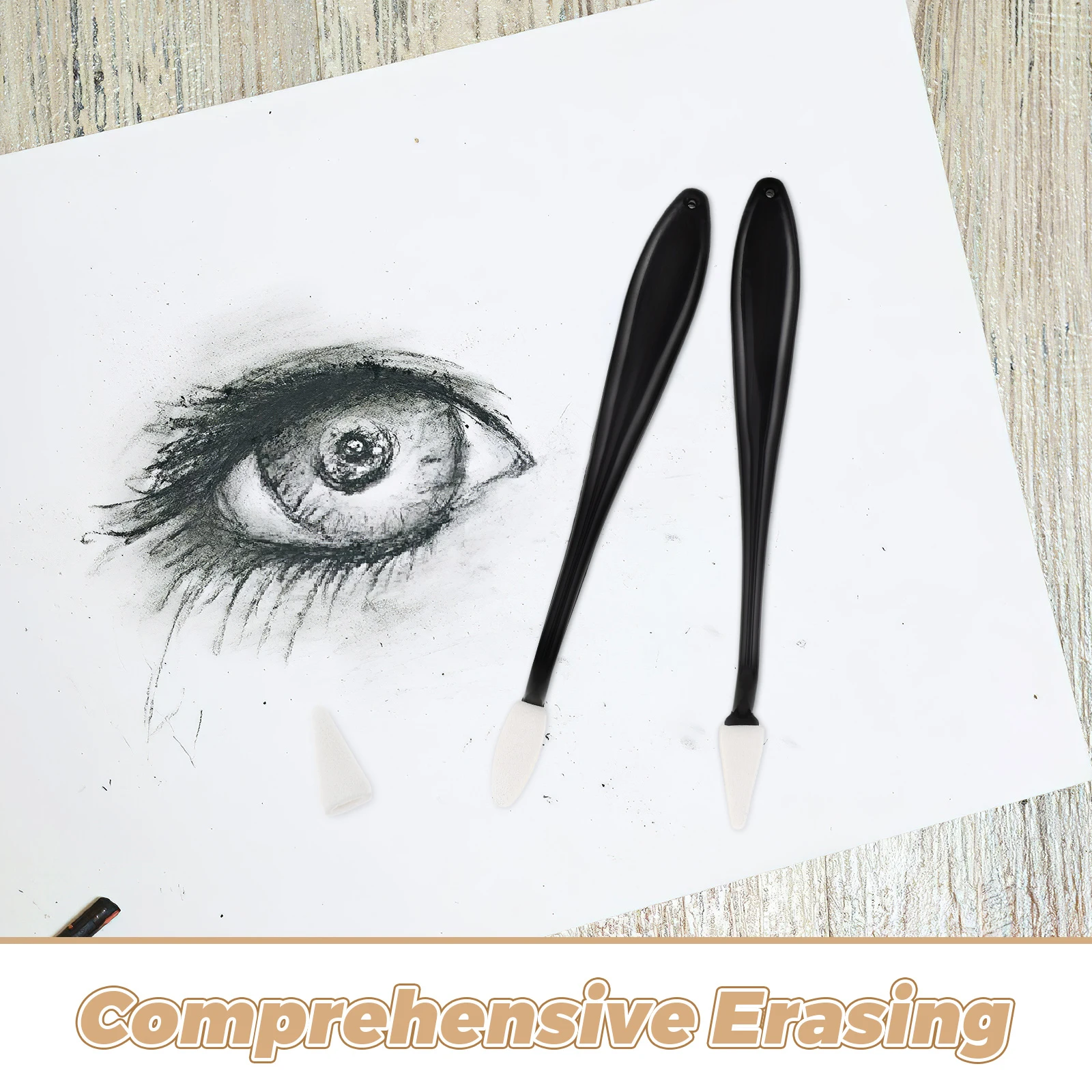 

40pcs Eraser Knife Cotton Drawing Tools Sketch Supplies Precision Sponge Refills Wipe Tips Charcoal Eraser