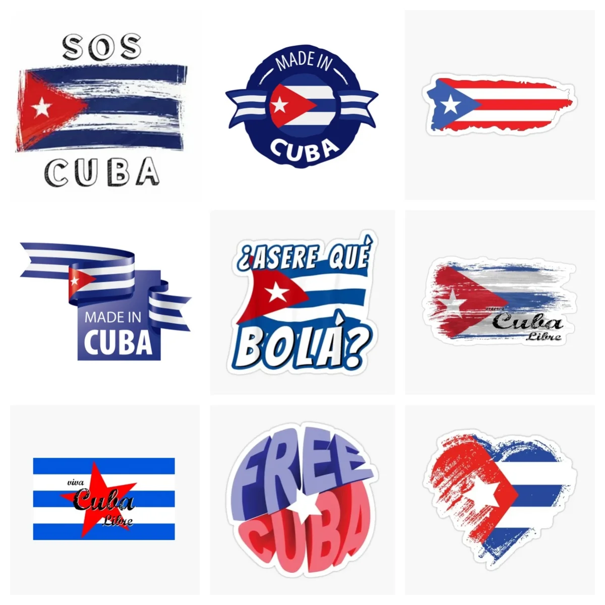 

Creative Cuban Flag Map Car Sticker Laptop Truck Wall Car Accessories Van Bike Window Glass Door Vinyl Decal PVC Wholesale