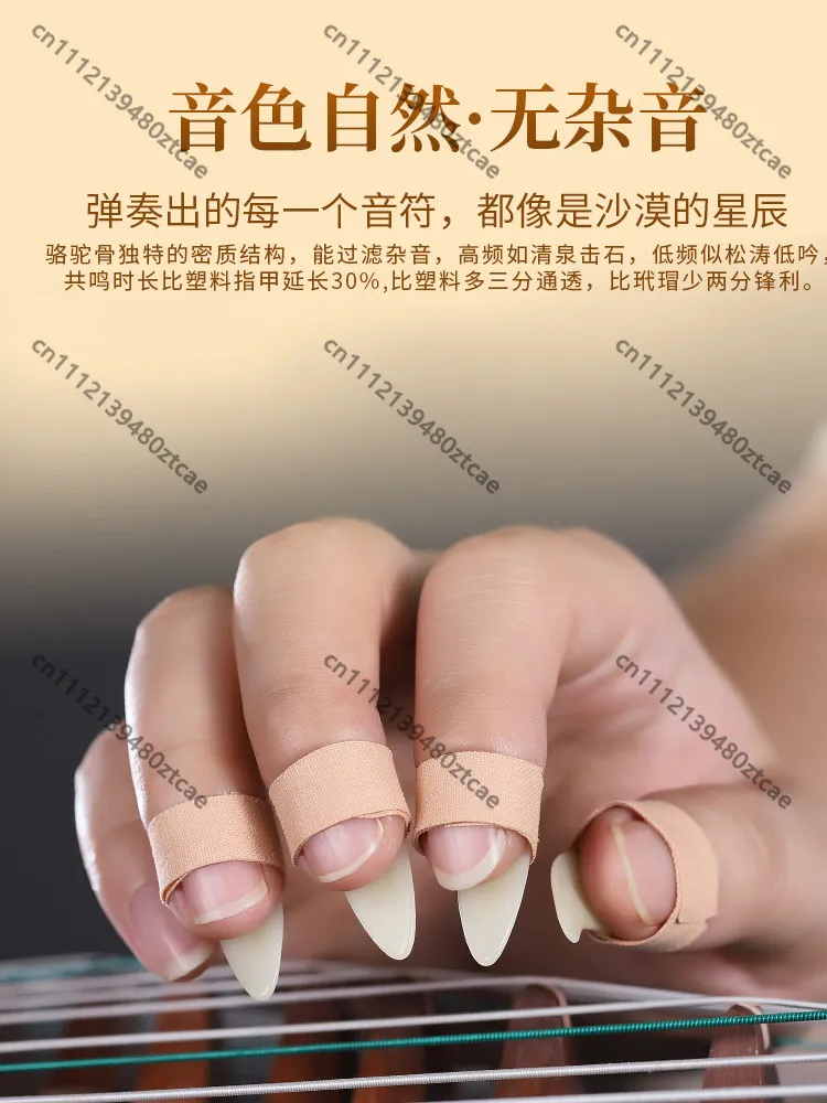 Natural Camel Bone Guzheng Nails Professional Performance Guzheng Picks For Kids Adult Exam Musical Instrument Accessory