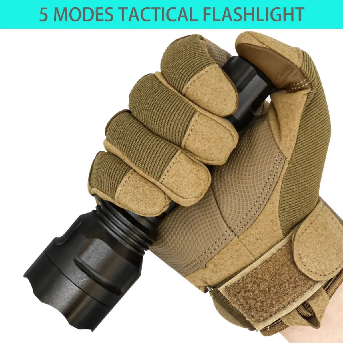 UltraFire C8 5 Mode Tactical Flashlight 1000LM High Brightness Long Range Tactical Camping Flashlights Outdoor Waterproof Torch