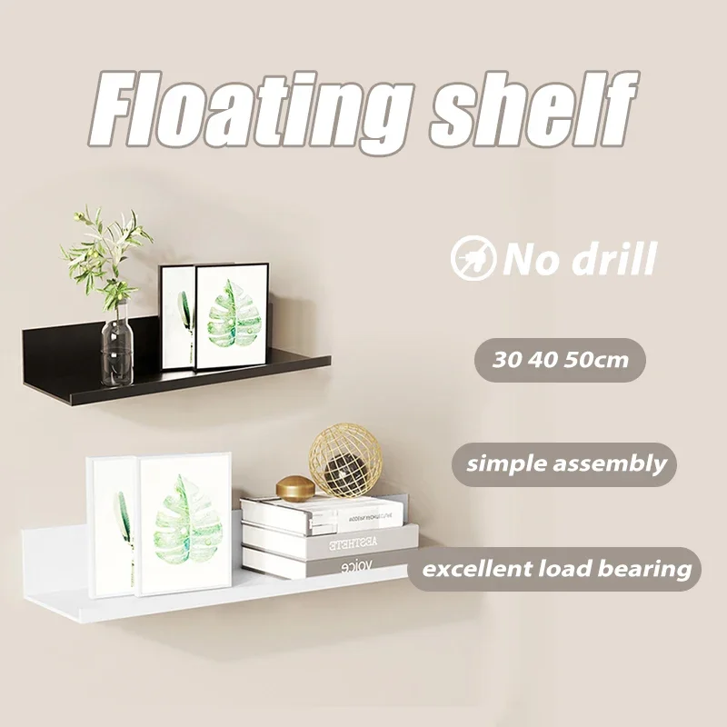 

Floating Bathroom Shelves Without Drilling Storage Wall Rack Home Organizer Ledge Hardwares Cabinet Kitchen Toilet Accessories