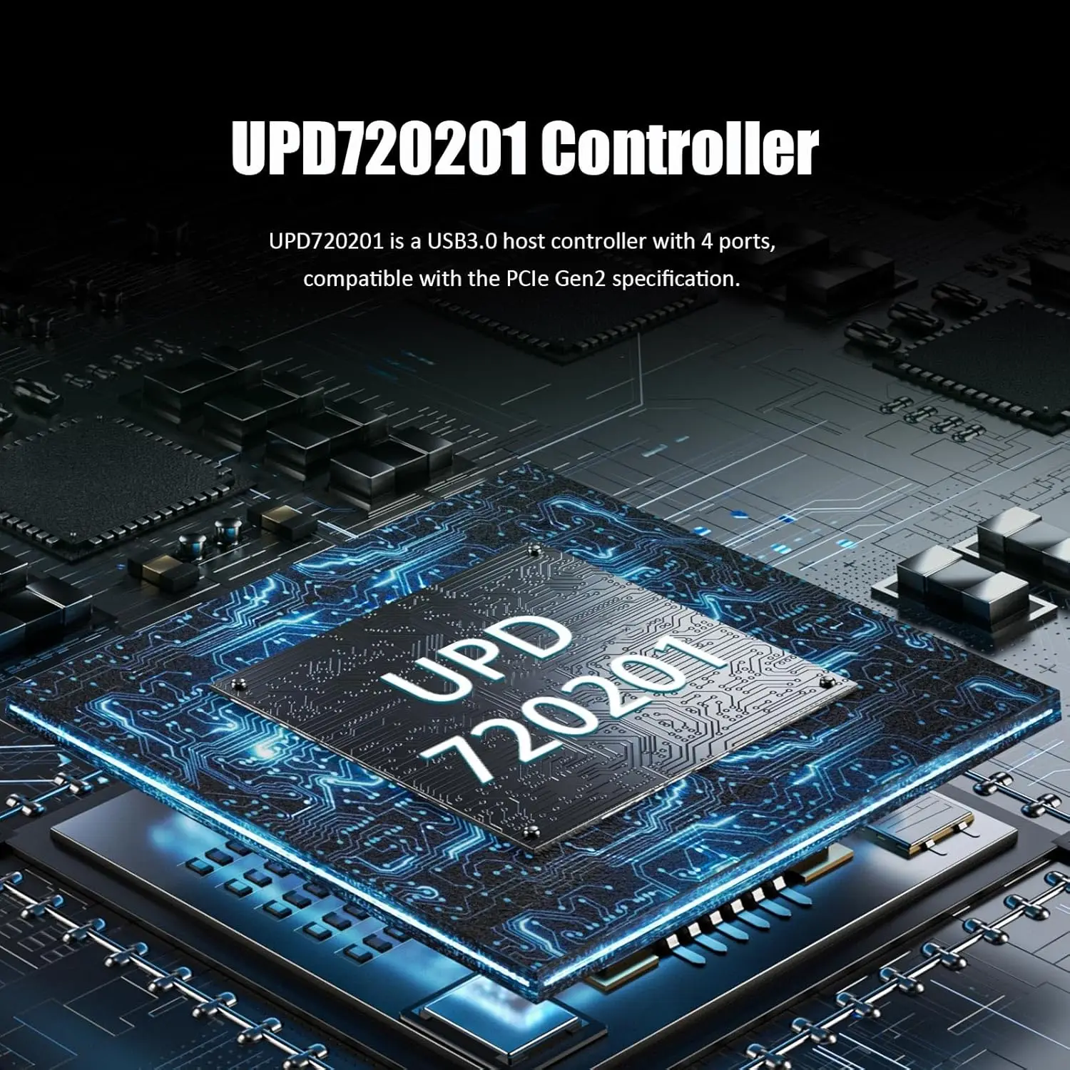 アップグレードされたPCIE拡張カード PCIE - 2ポートUSB3.2 Gen1 Type-C + 2ポートUSB3.2 Gen1 Type-A拡張カードアダプター デスクトップPC用