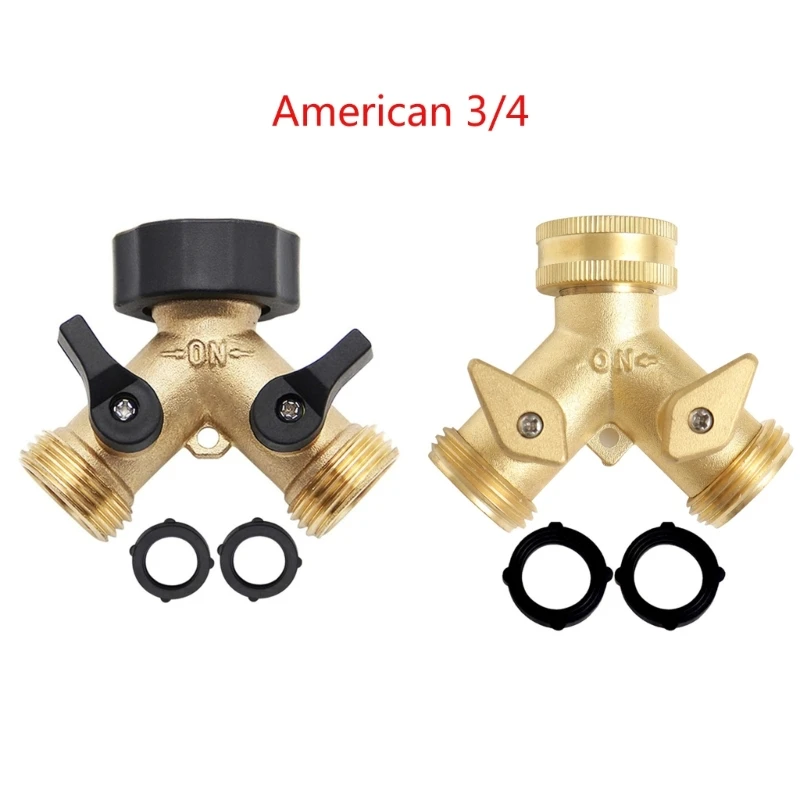 Hose Barb 3/4" Female Thread 2 Way Brass Ball Pipe Fitting Connector Dropship