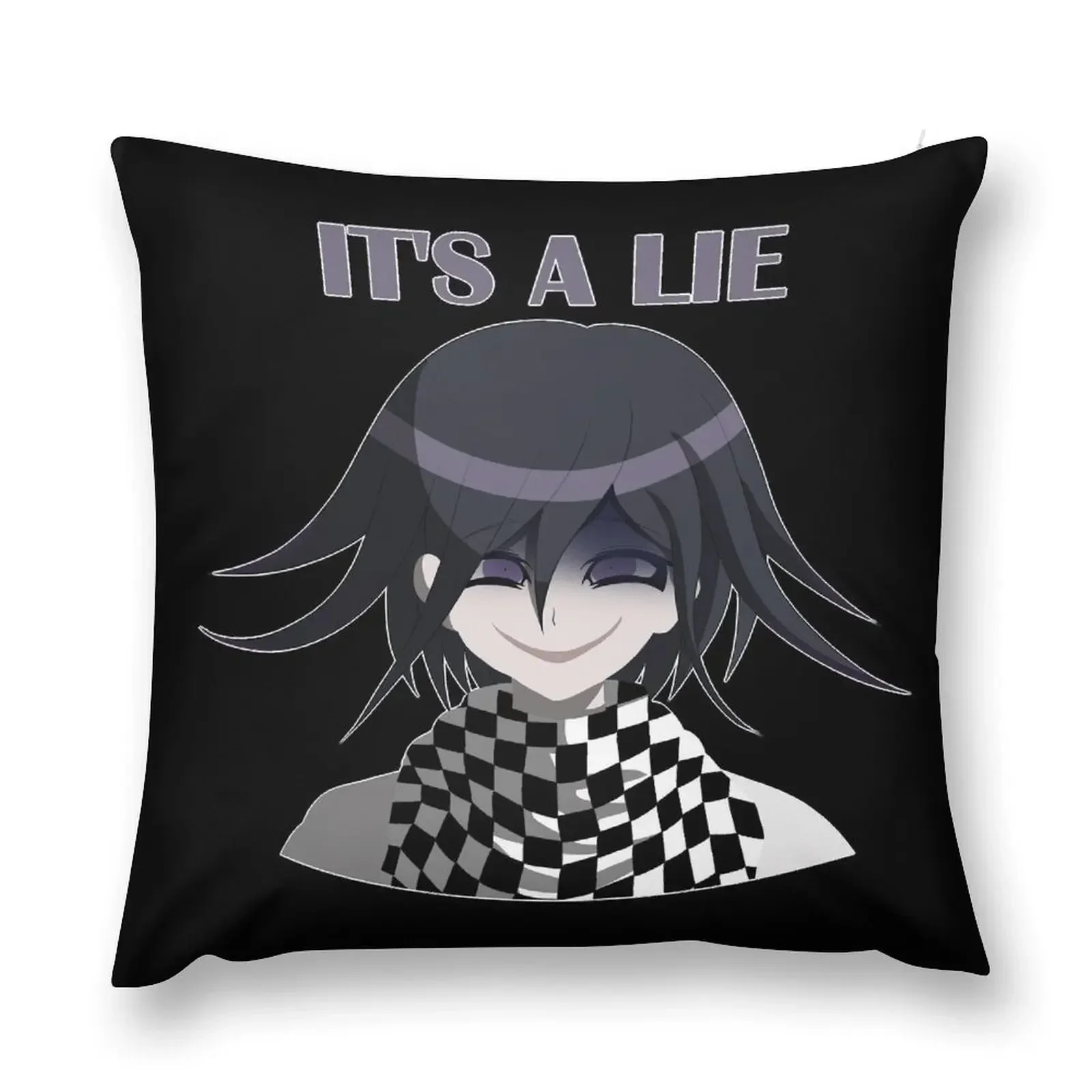 

Kokichi Oma - It's a Lie - NDRV3 Throw Pillow Decorative Pillow Covers For Sofa Cushion Covers For Living Room pillow