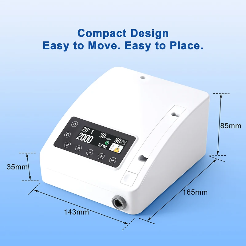 AZDENT Dentalimplantatmotor, bürstenloses chirurgisches Implantatsystem, LED-Touchscreen, 8 Programme, elektrisches System für Knochenchirurgie – Detail 2