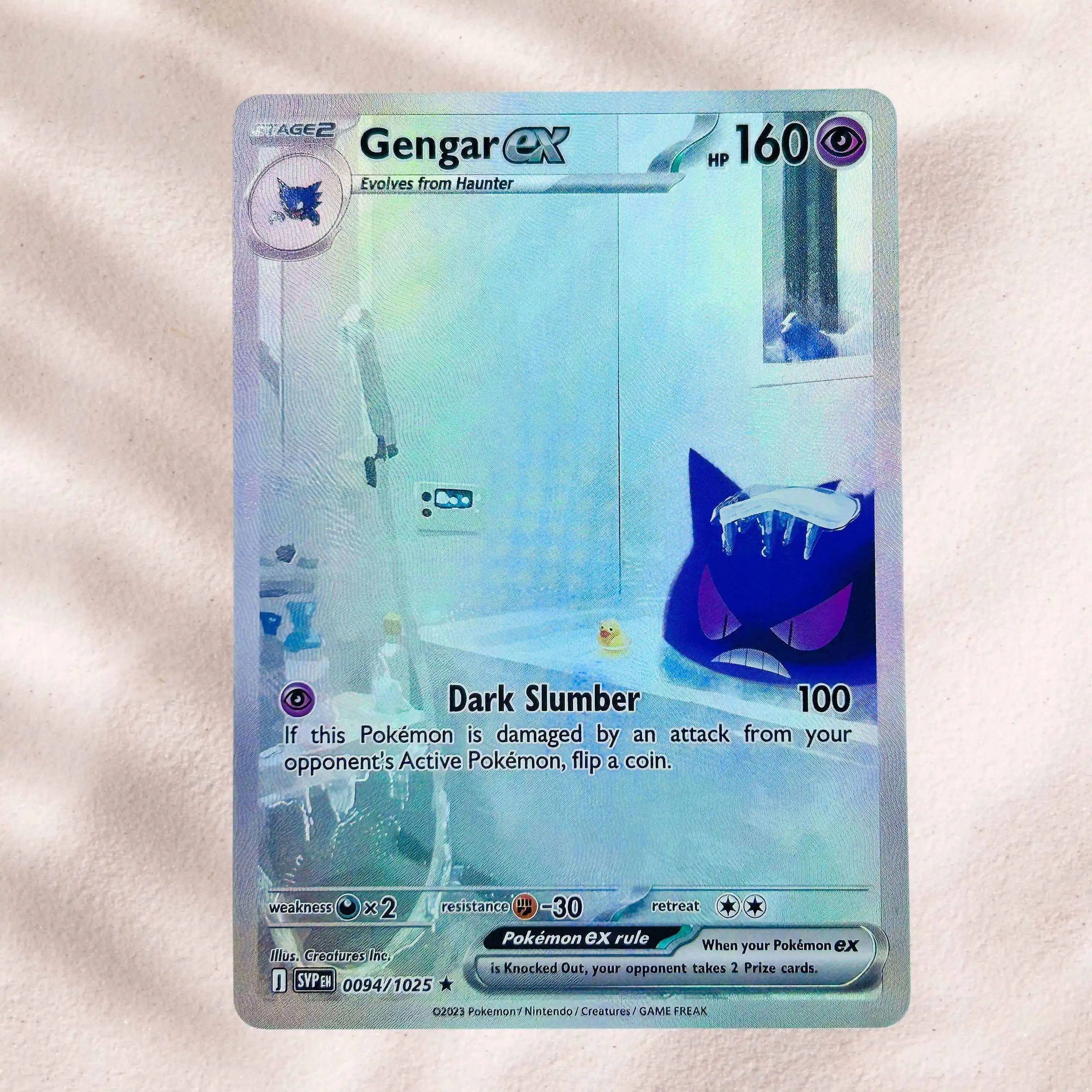 DIY Gengar EX 094/151 Foil Texture Cards English Version Collectible Grade Premium Anime Collection Cards