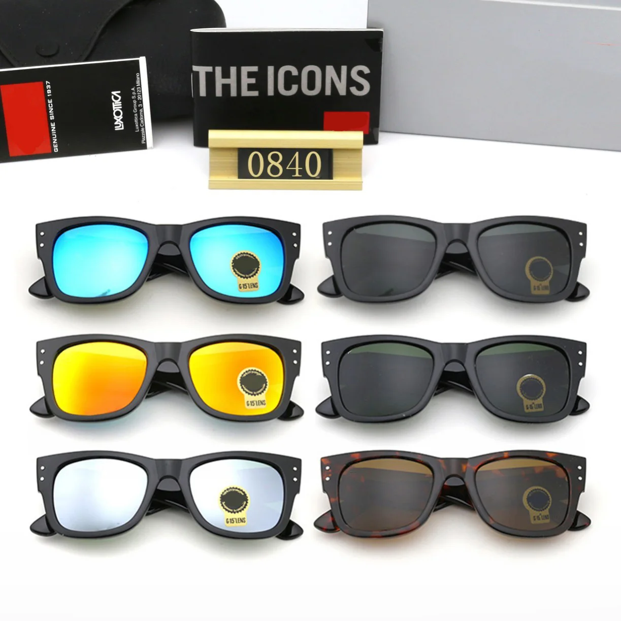 2025 new RB oval frame fashionable retro pilot sunglasses high-end men's and women's styles UV resistant lenses