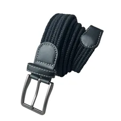Ceinture en toile tissée pour hommes, non poreuse, élastique, adaptée aux jeans et aux pantalons, décontractée, activités de plein air