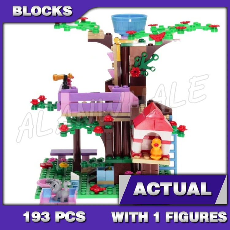 193 pezzi Amici Olivia's Tree House Birdhouse Scale pieghevoli Fiore 10158 Blocchi di costruzione Giocattolo compatibile con il modello