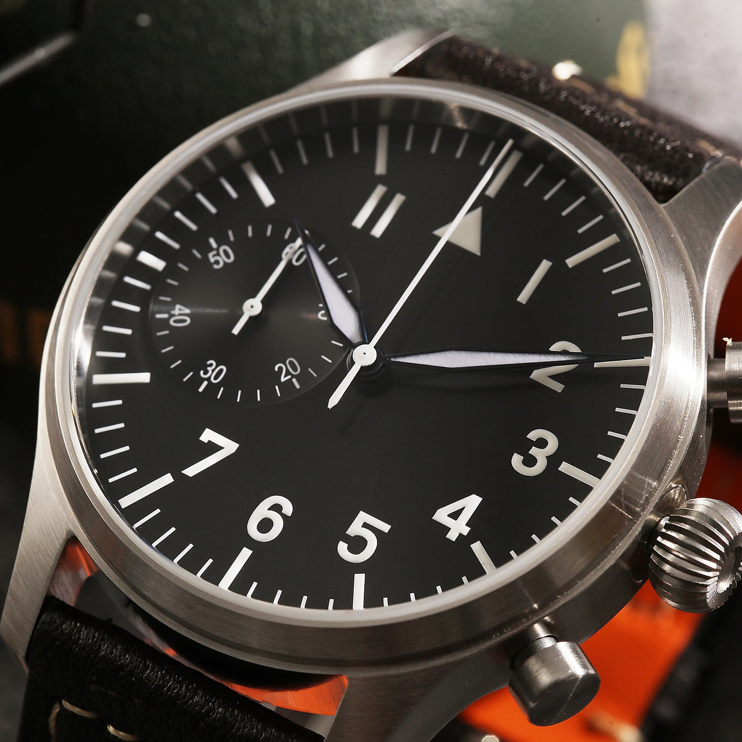 【Escapement Time】Quartz 6S21 Movement Pilot Flieger Chronograph Watch 40mm Case Waterproof 50M