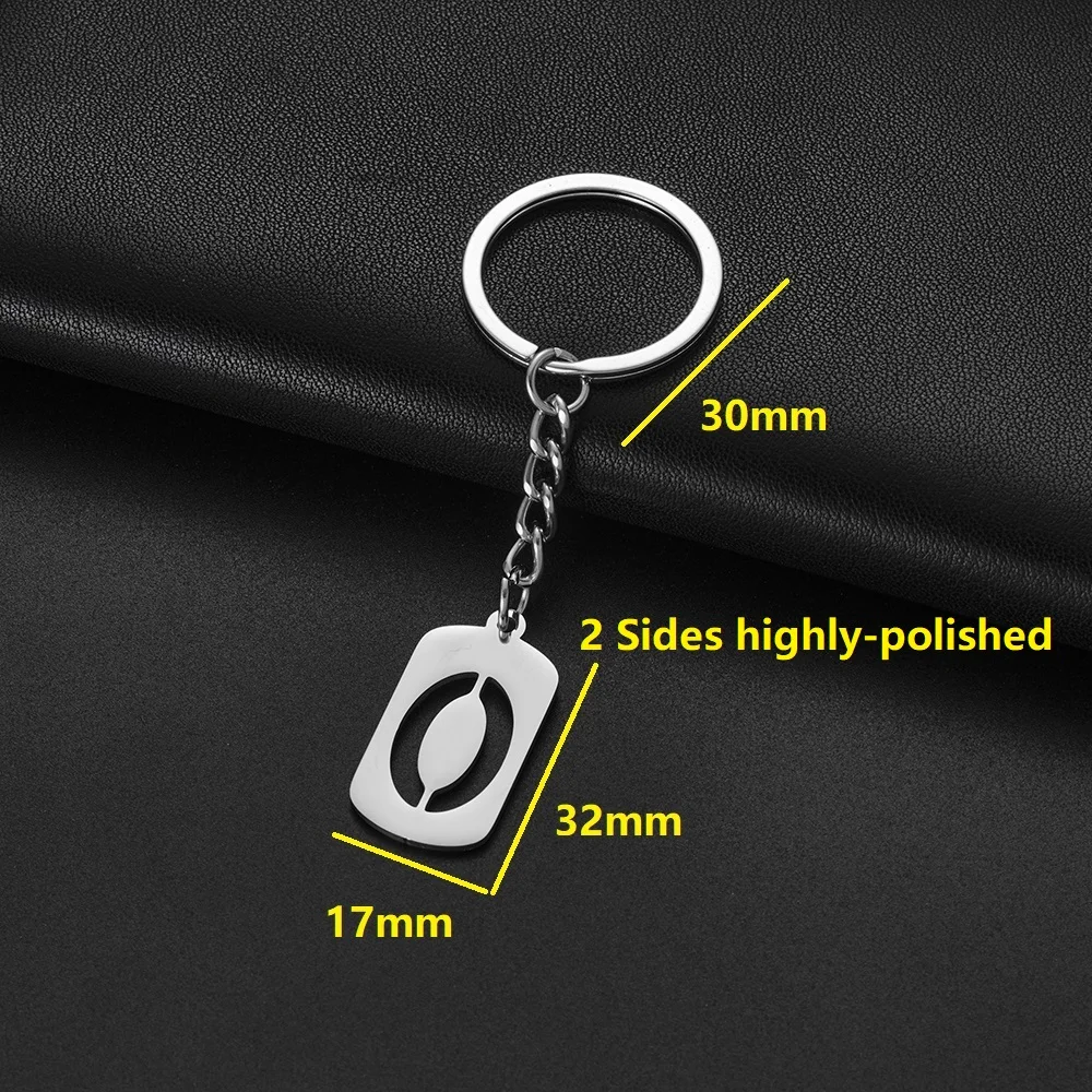 NEW DIY Stainless Steel 0-9 Number Keychain Charms Arabic Numeral Keyring Men Women Car Key Ring Punk Jewelry Gifts