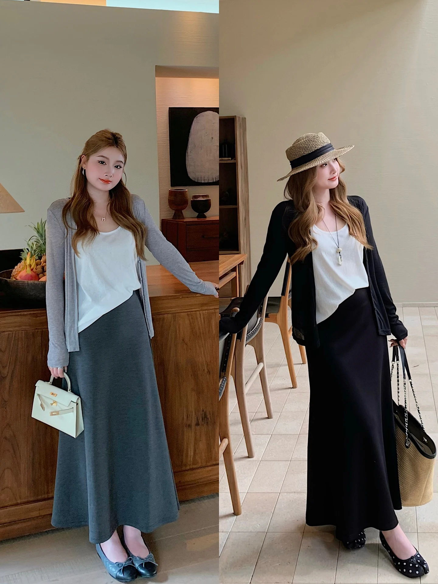 

Юбка-миди Herwear А-силуэта с эффектом похудения, двухцветная, с драпировкой и дизайном «рыбий хвост», для женщин больших размеров, с высокой талией, асимметричная