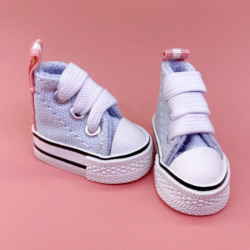 Tilda 3.6cm Doll Shoes For Blythe Toys,Canvas Fabric Sneakers for OB24 1/8 for Blyth accessories Joint Doll 1/6 For Girls Gift