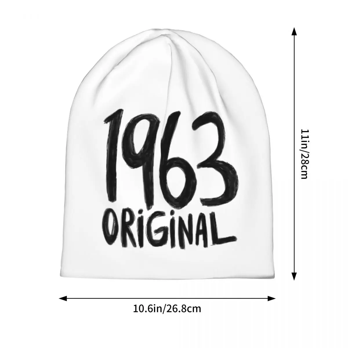 1963 الأصلي ، ولد في عام 1963 ، سنة الميلاد 1963 قبعة محبوكة دافئة موضة بونيه قبعة الخريف الشتاء في الهواء الطلق قبعات حريمي للجنسين