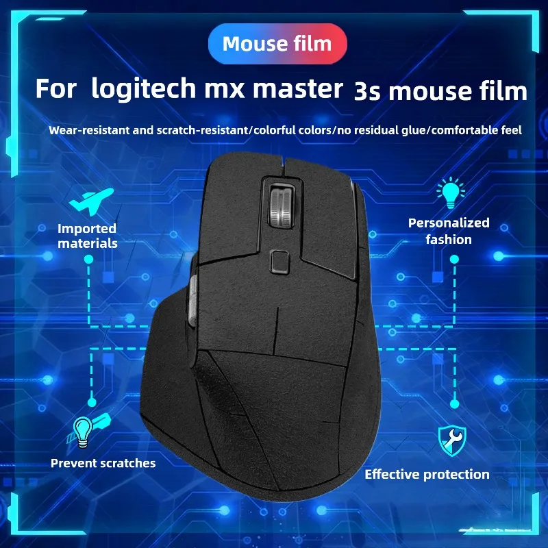 

Premium Suede Full-Cover Sticker， For Logitech MX Master 3 – Anti-Slip Sweat-Absorbent, Office & Gaming Essential