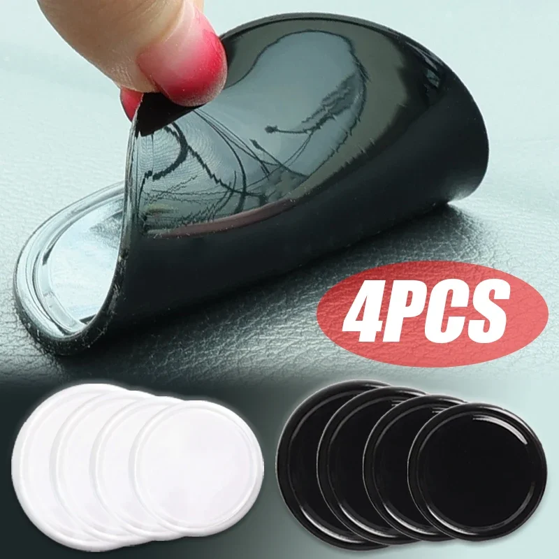 Samochodowa podkładka antypoślizgowa 7/6/5/4cm Okrągła magiczna podkładka PU Uniwersalna konsola środkowa Deska rozdzielcza Ozdoba na telefon Mocno przyklejana mata antypoślizgowa