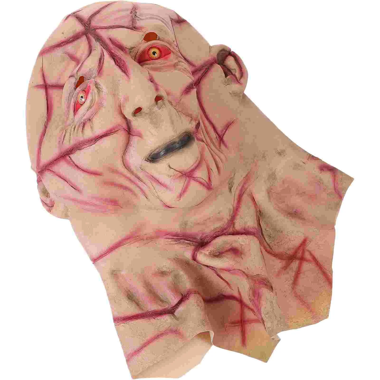 Cosplay Scary Bloody Hood 3D Realistische Gesichtsmaske Emulsionsmasken Gruseliges Halloween