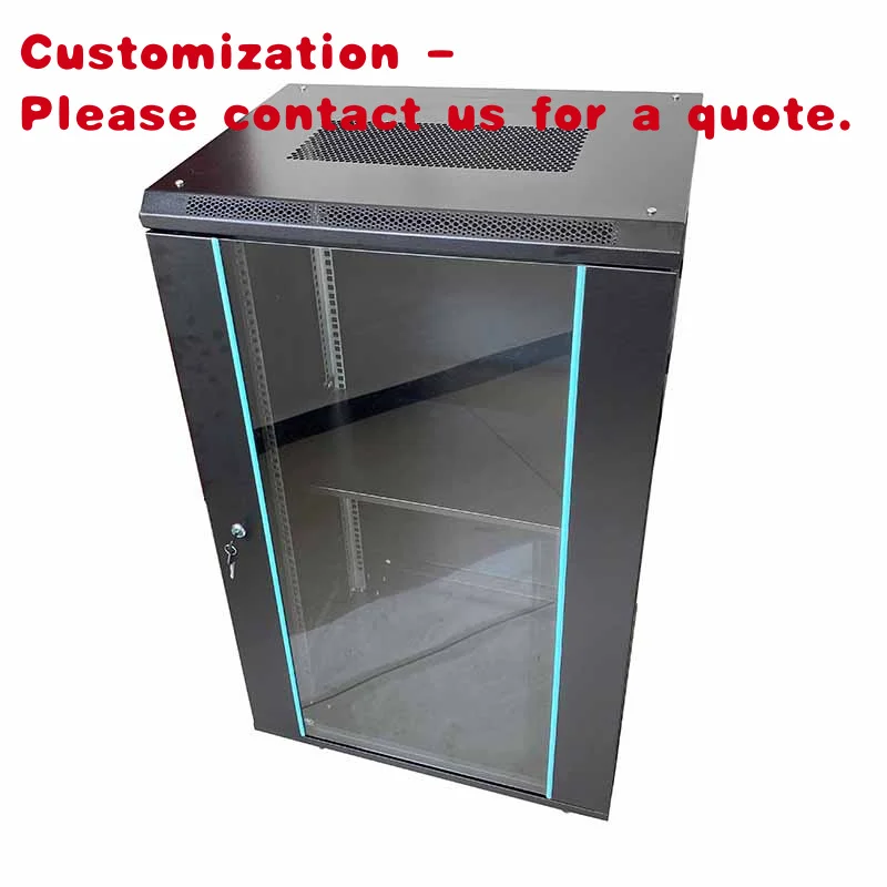 

custom.Wall Mounted 19Inch 22U Size 600*450*1200mm Metal Rail Adjustable Telecommunication Cabinet