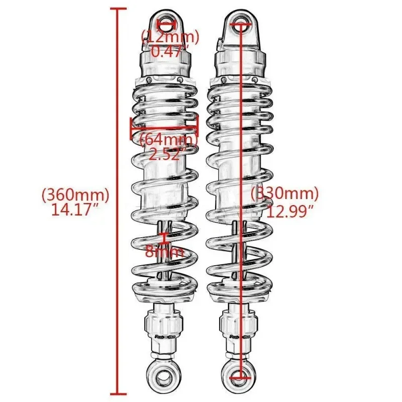 Damping Adjustment Motorcycle Shock Absorber Modification CT70 Z50 CB400 Weighted Shock Absorber