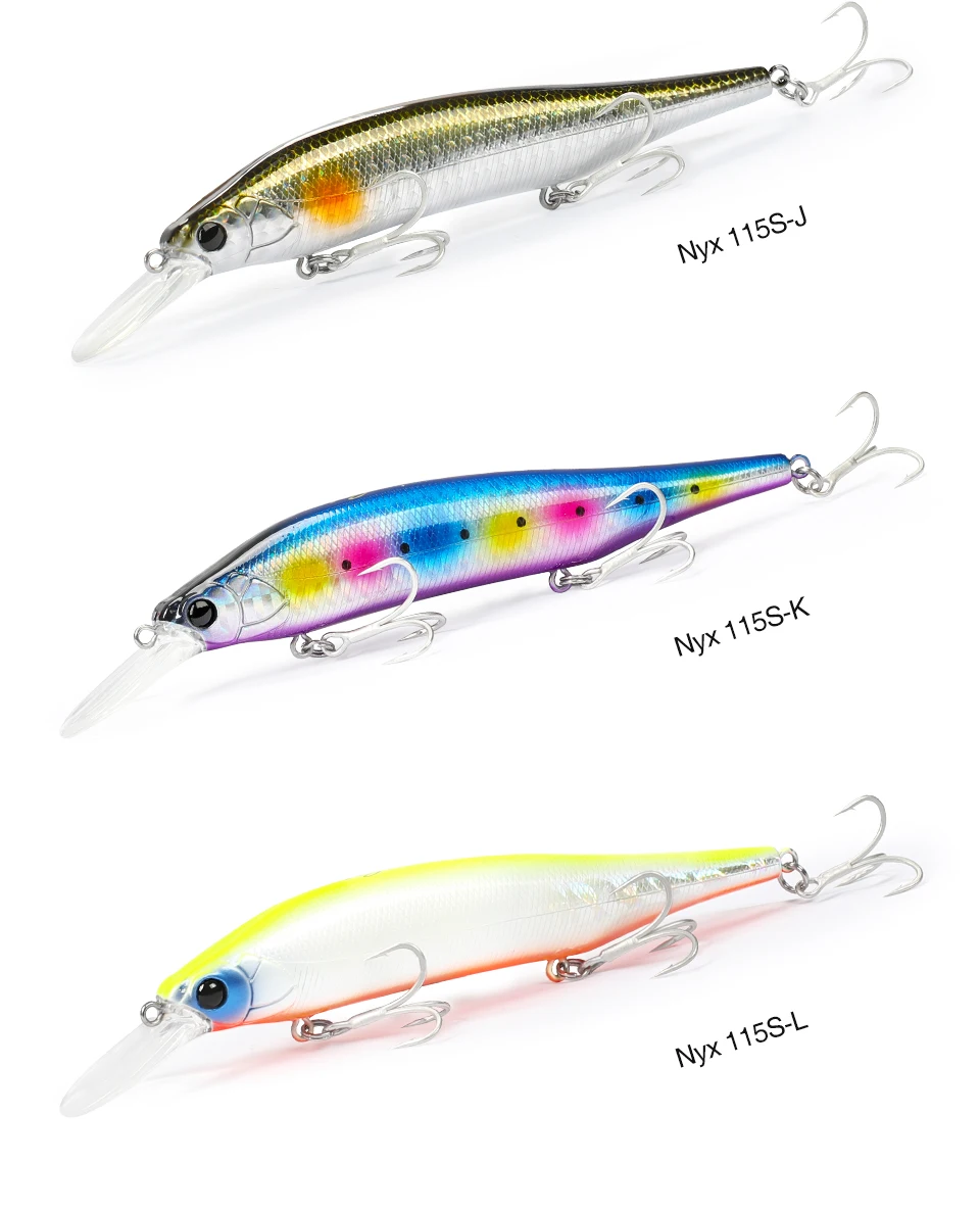 TSURINOYA 115 mm 18,5 g SinKing Minnow Salzwasserköder 115S NYX Gewichtssystem Weight Casting Pike Jerkbait Hartköder – Detail 22