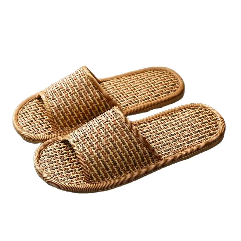 Women Men Summer Home Slippers Indoor Shoes 2020 New Casual Flax Slides Belt Linen Slippers Ladies Flip Flops Sandals