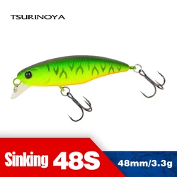 TSURINOYA 48S Mini Sinking Minnow DW69 48mm 3.3g Trout Game Area Fishing Lure River Stream Hard Bait Salmon Fake Fish Baits