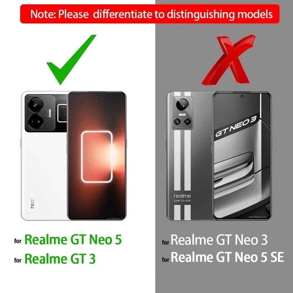 Capa For Realme GT Neo 5 Case Slide Camera Lens Protection Ring Stand Back Cover for Xiaomi Realme GT Neo 5 Armor Funda