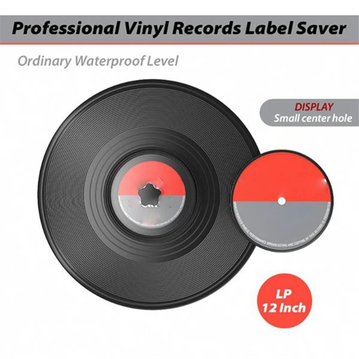 EP LP Vinyl Record Label Cleaning Protective Sleeve Waterproof Cleaning Clip Record Holder 12 Inch