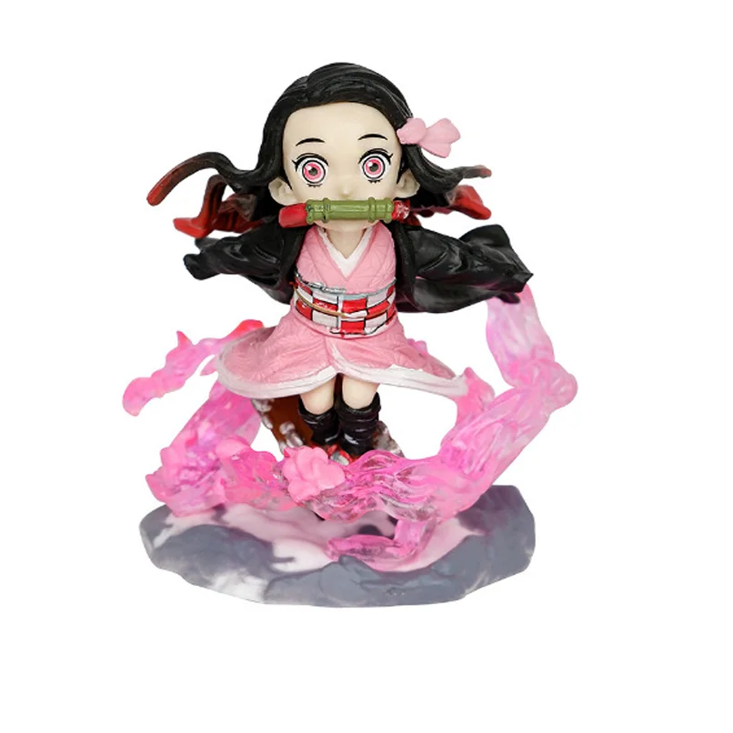 Demon Slayer Tanjirou Nezuko Figura Modelo Boneca, Zenitsu Inosuke, Shinobu, Série G5, Enfeites Anime, Brinquedos Kawaii, 9-13cm