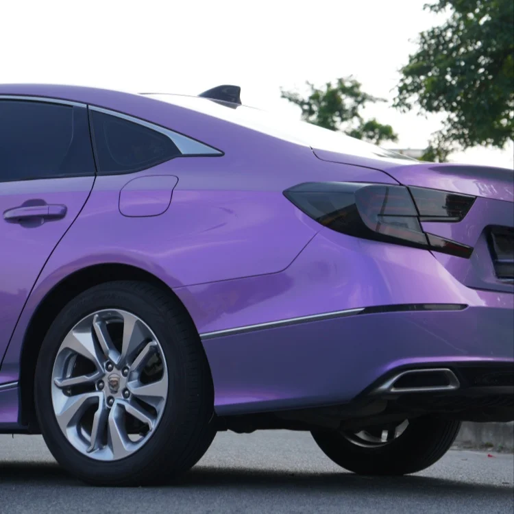 Commercio all'ingrosso per Magic Candy Grey Purple Car Body Wrap Decorazione Pellicola PVC Vinyl Wrap Funzione che cambia colore Pellicola per avvolgimento auto