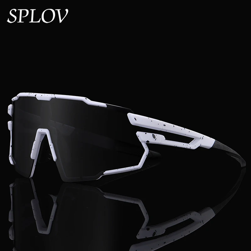 

SPLOV новые лыжные очки в большой оправе, солнцезащитные очки для мужчин и женщин, спортивные солнцезащитные очки для велоспорта, наклонные очки, защитные очки
