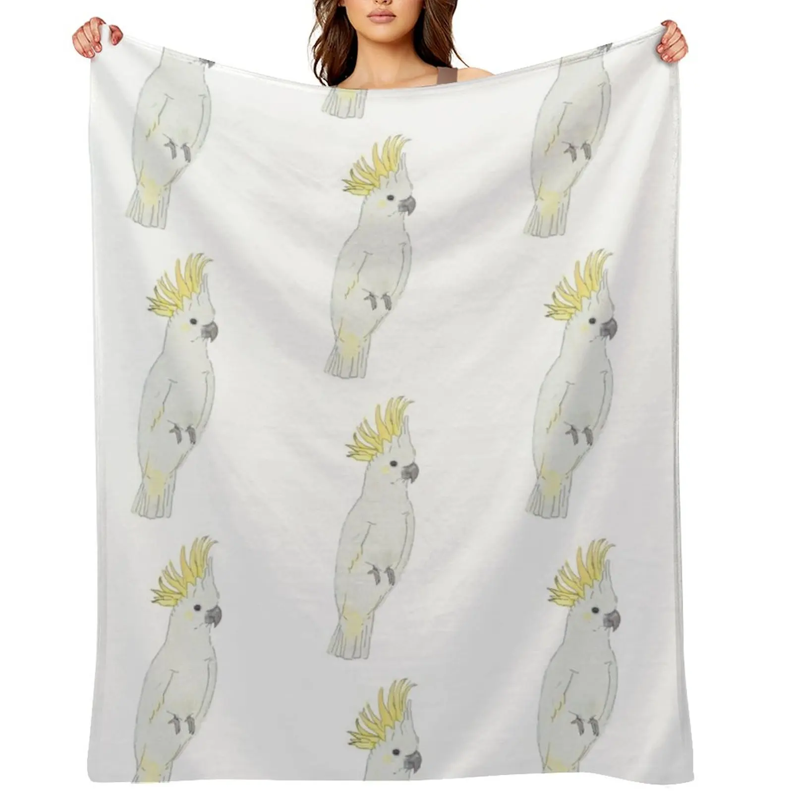 

Laussane the cockatoo Throw Blanket Furry Blankets For Bed Beach Blankets