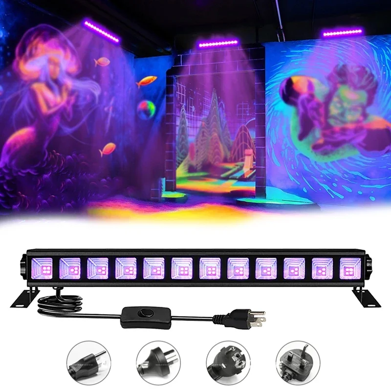 

40W UV Black Light 395nm Blacklight bar Halloween Fluorescent DJ Disco Party Lights Illuminate the 20x20 foot area