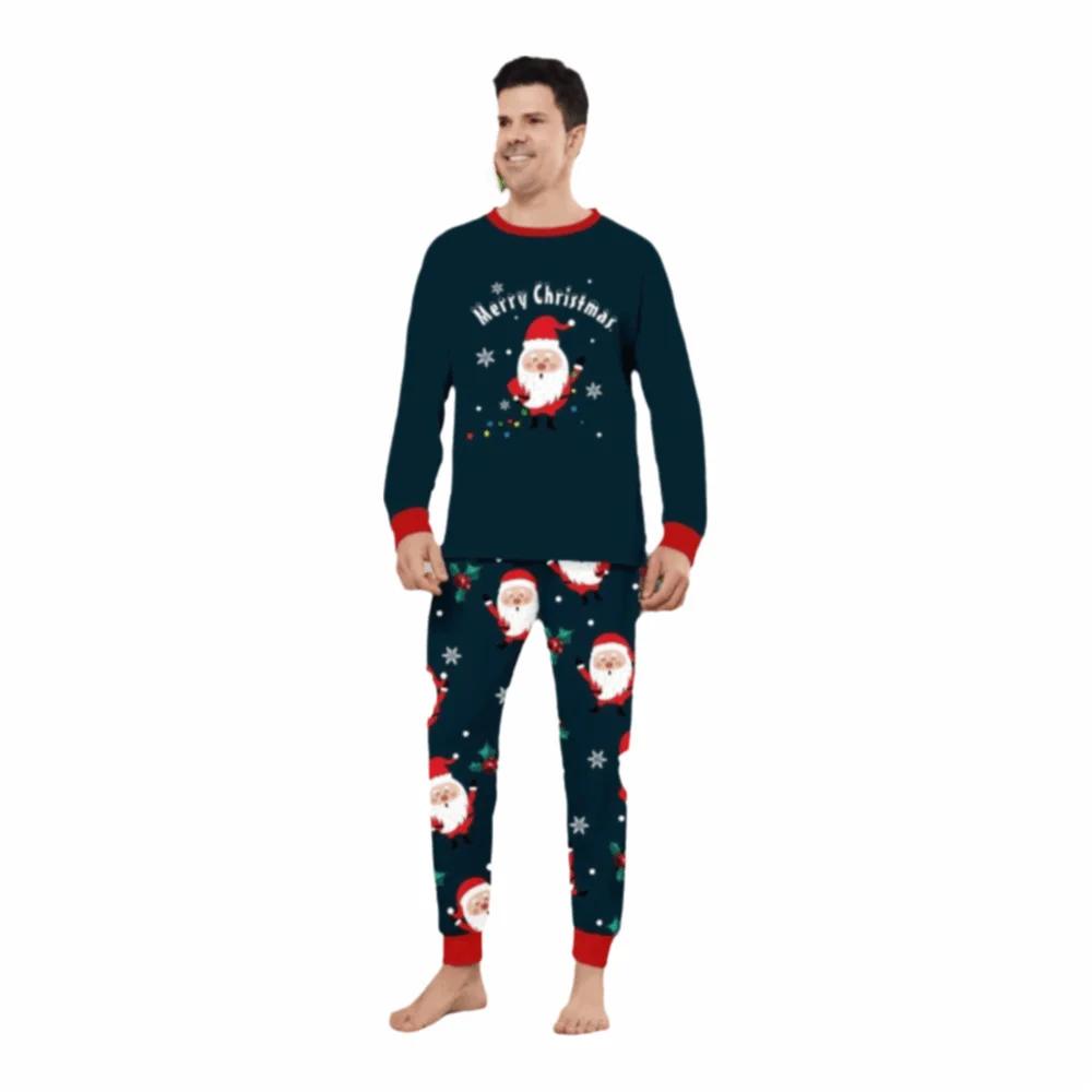Tenues assorties pour la famille de noël, ensemble pyjama de noël doux et ample, haut + pantalon imprimé, vêtements de détente pour enfants et adultes, papa maman
