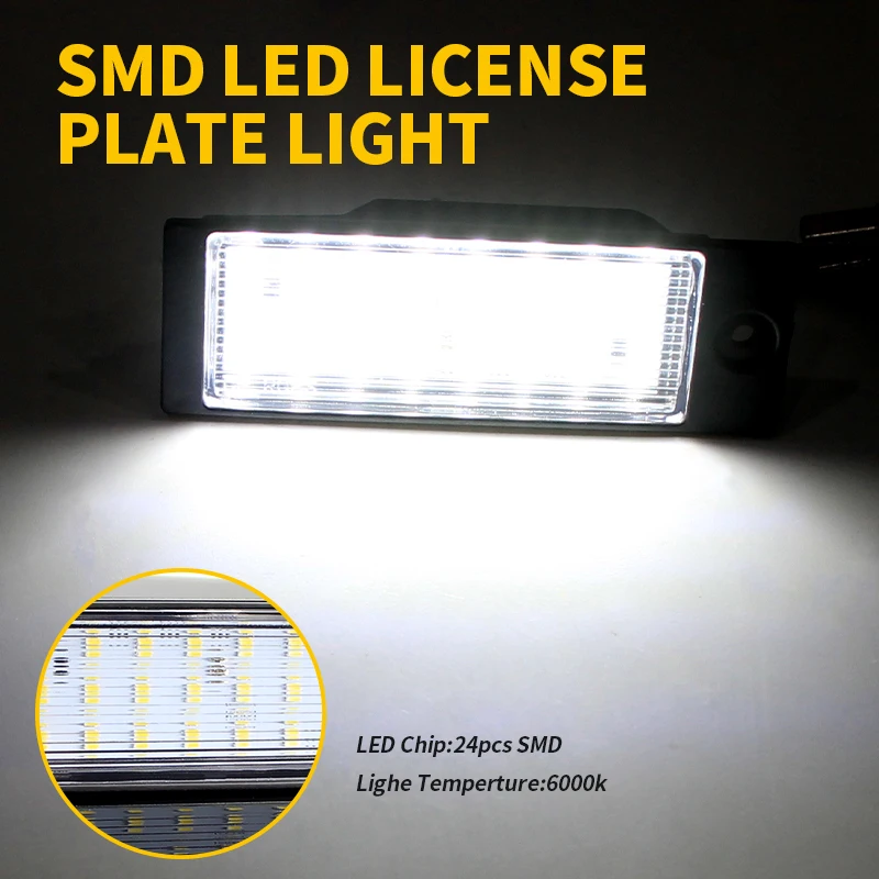 2PCS High Bright LED License Plate Lights Canbus For Kia Forte Sedan 2019-2023 Niro EV Wagon 2023-up Ceed SW Type CD 2018-up