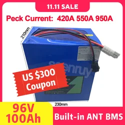 $300 Coupon! 96V 100AH Li-ion 170A 230A 400A Lithium Polymer Battery Pack Perfect For Forklift Crane Truck Tricycle MotorCycle